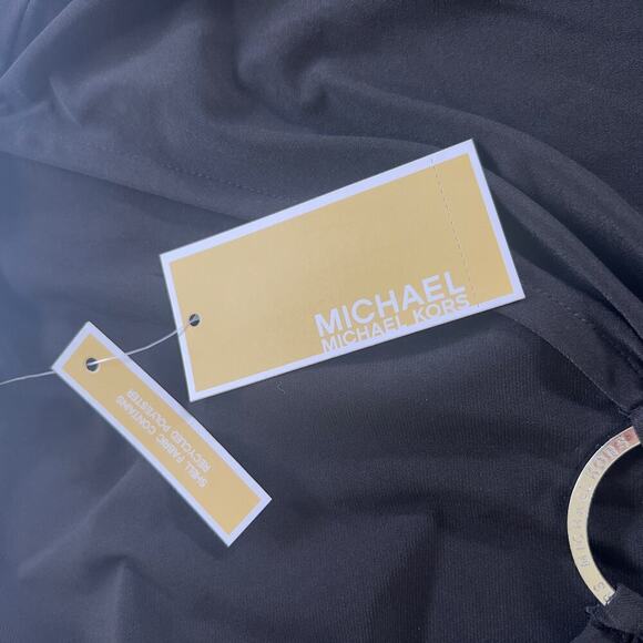 MICHAEL MICHAEL KORS LONG SLEEVE CUTOUT MINI DRESS IN BLACK NWT WOMEN'S SIZE XL - Picture 12 of 14